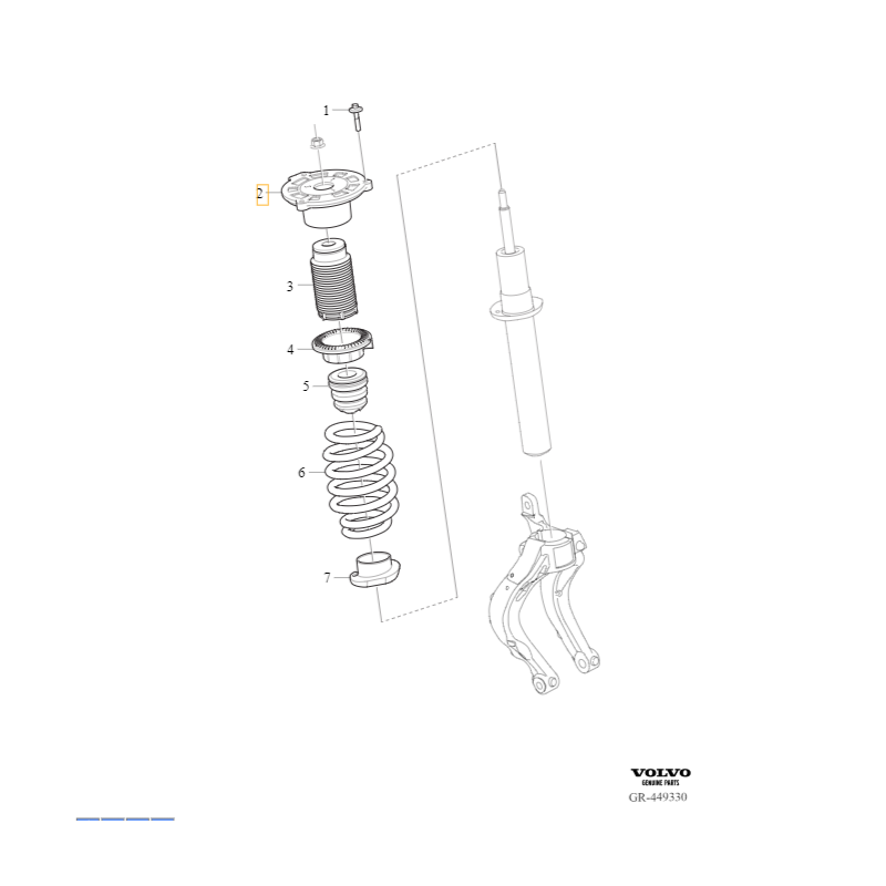 VOLVO S60 III V60 II górne łożysko mocowanie amortyzatora przód OE 31681384