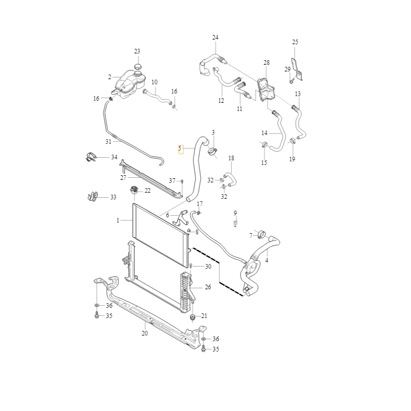 VOLVO C30 C70 prawy wąż...