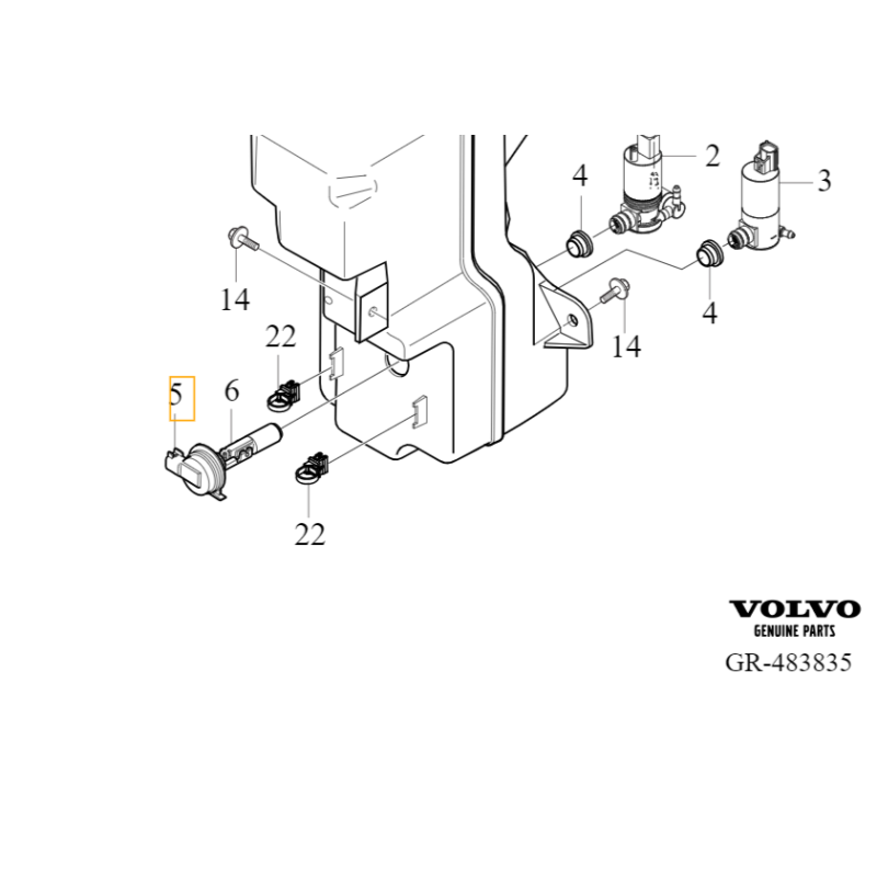 VOLVO V90 C40 XC40 czujnik poziomu płynu spryskiwaczy OE 32430609 30784332