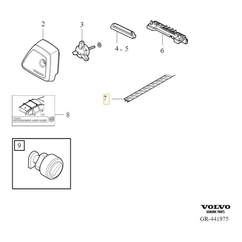 VOLVO S60 V60 S90 V90 XC40 XC60 XC90 II uszczelka poprzeczek OE 32296332