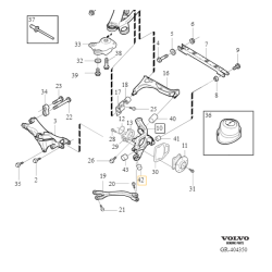 VOLVO XC90 I tuleja ramy zwrotnicy zawieszenia tył OE 8672222