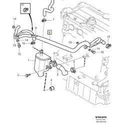 VOLVO rura układu odpowietrzania skrzyni korbowej 30731068