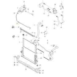 VOLVO C30 S40 V50 przewód zbiornika wyrównawczego OE 1303430