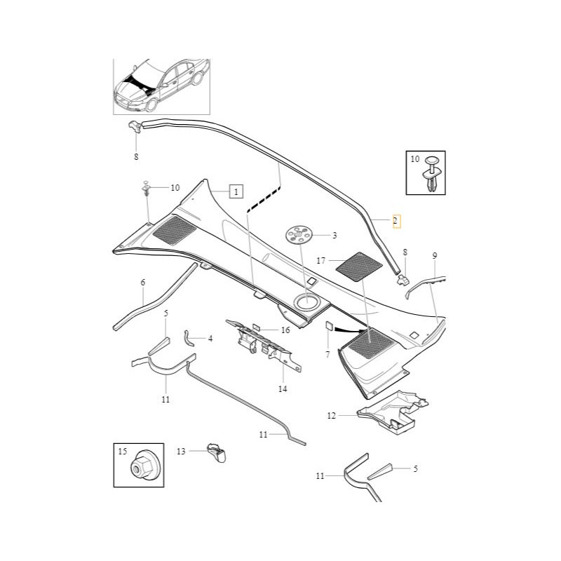 VOLVO V70 S80 S80L XC70 listwa uszczelka szyby czołowej OE 31278081