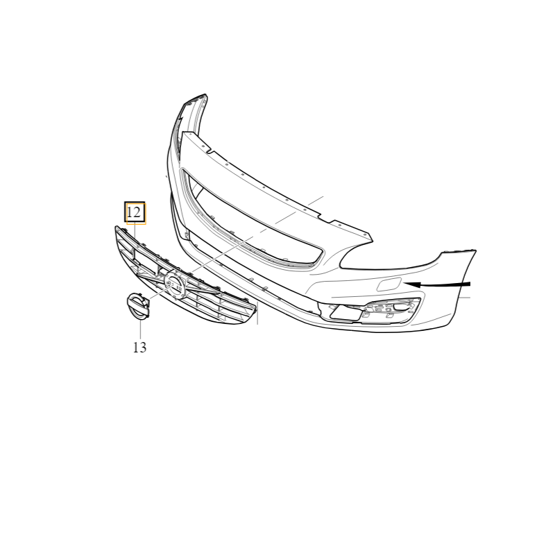 VOLVO S60 V60 lift grill...