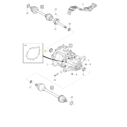 VOLVO V60 V90 XC60 XC90 uszczelniacz półosi prawy tył erad OE