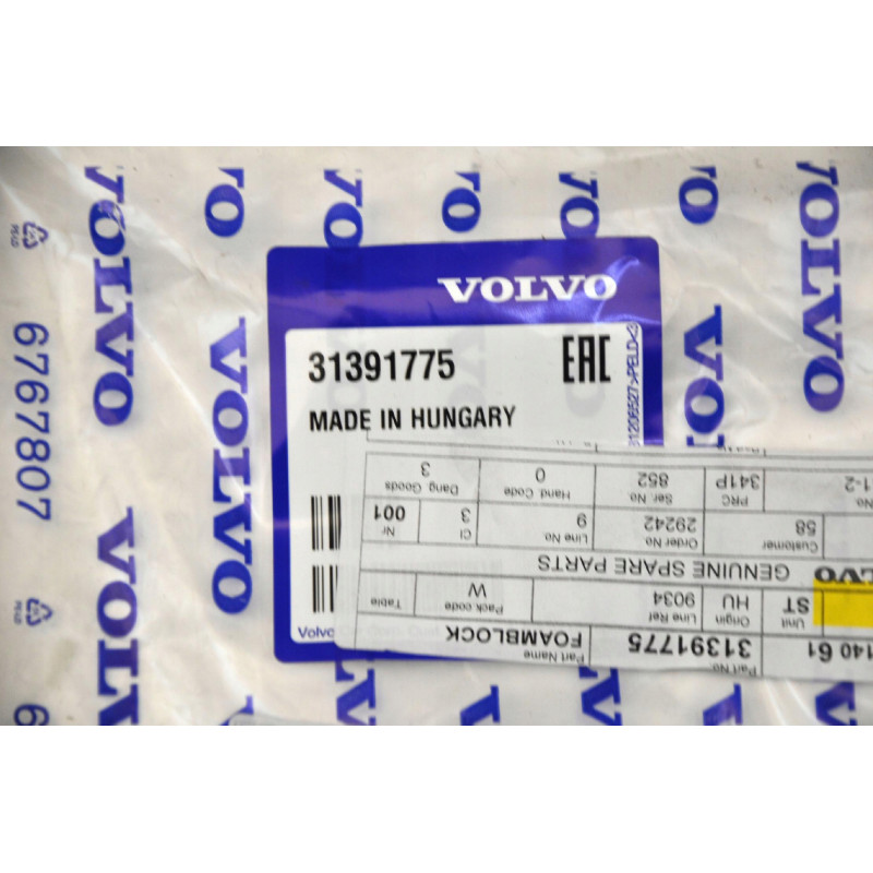 VOLVO S60 V60 poziome wygłuszenie lewego błotnika