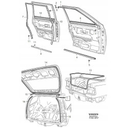 VOLVO 850 spinka klips uszczelki drzwi prawy przód