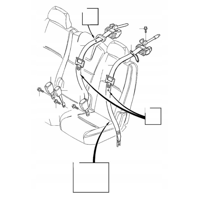 VOLVO S40 V50 S60 S70 klips pasa bezpieczeństwa OE