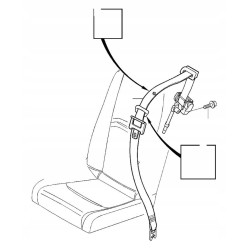 VOLVO S40 V50 S60 S70 klips pasa bezpieczeństwa OE