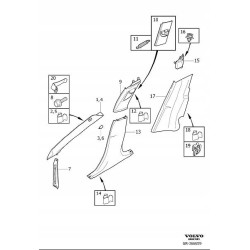 VOLVO V60 XC60 XC40 uchwyt na bilet parking OE
