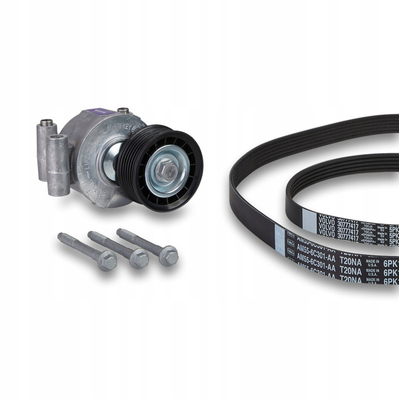 VOLVO C30 S40 V40 V50 Napinacz kpl + 2 paski 1.8 2.0 9487168 OE