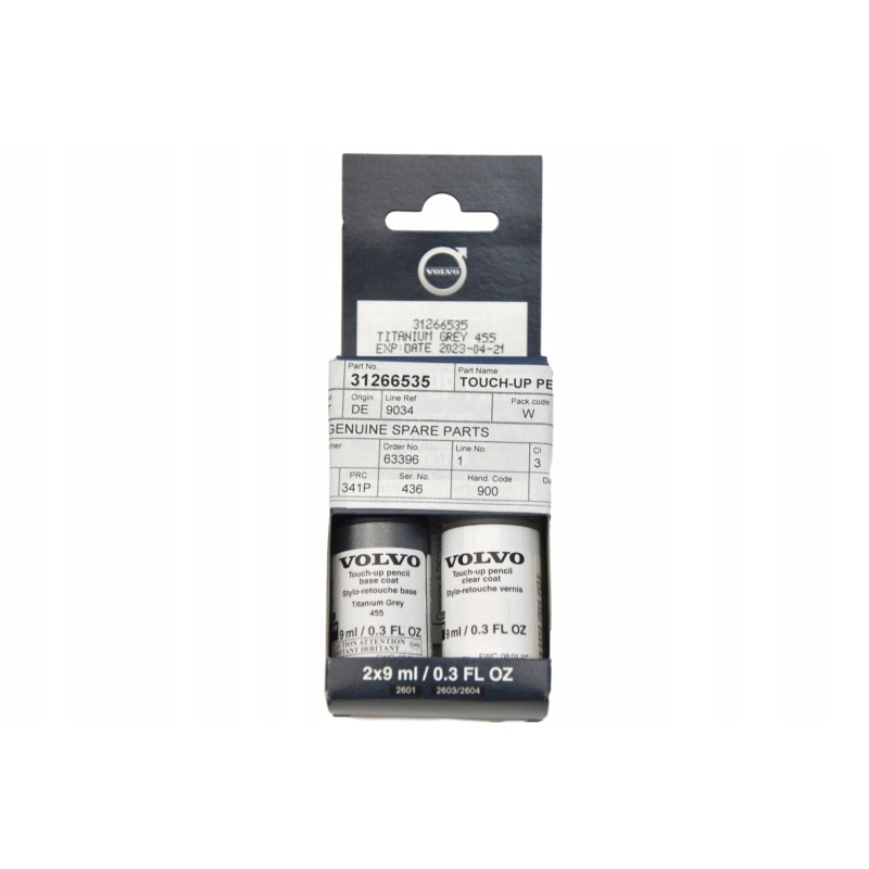 VOLVO C30 ELECTRIC Lakier sztyftmazak zaprawka titaniumgrey 455 31266535 OE