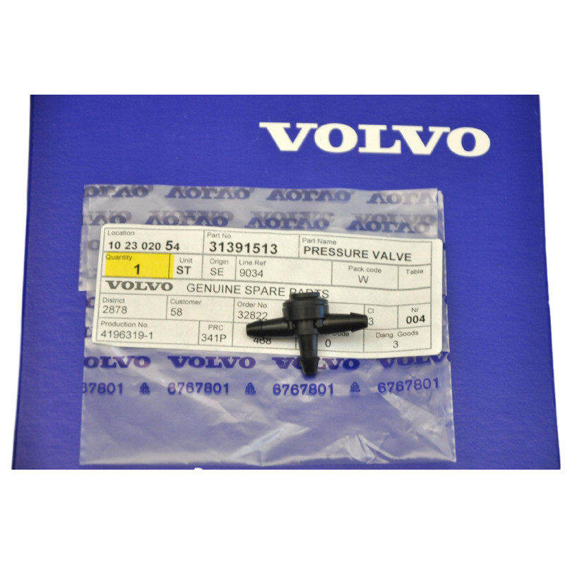 VOLVO C30 C70 S40 S60 S80 V40 Trójnik zawór spryskiwacz szyby 31391513 OE