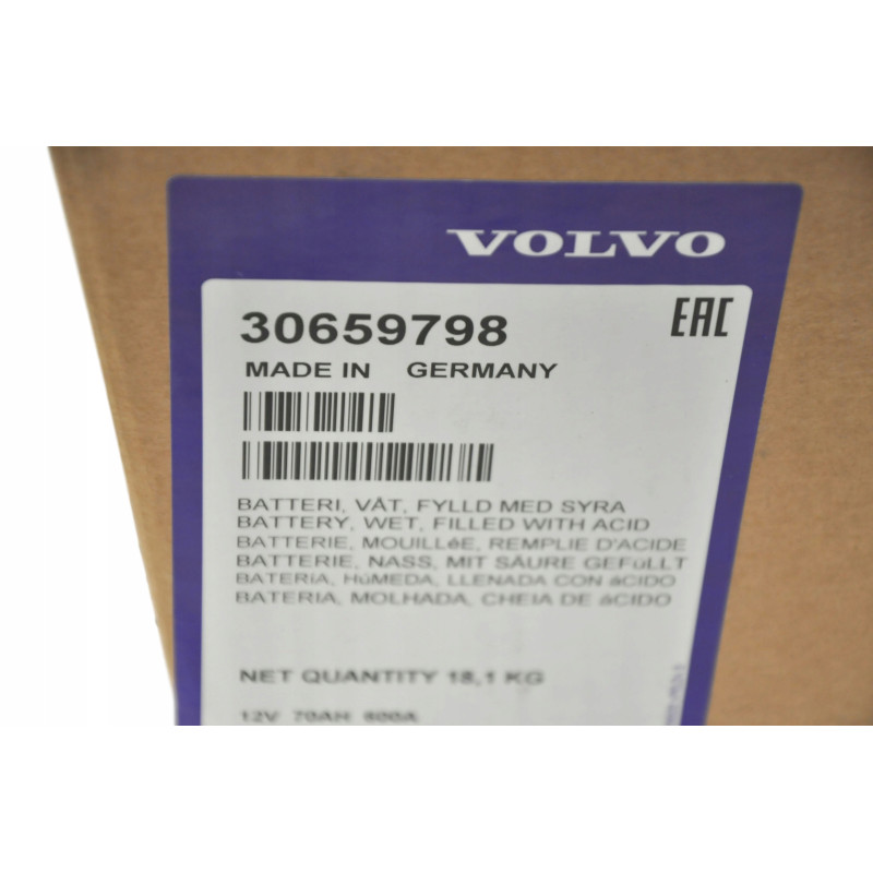 VOLVO S80 V70 XC70 akumulator oryginał 600A 70Ah 32401207 OE