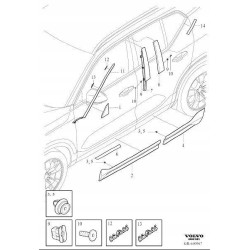 VOLVO C40 EC40 EX40 S60 S90 V60 Spinka listwy szyby czołowej 31416877 OE