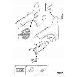 VOLVO EX40 POLESTAR 2 XC40 Podkładka regulacyjna błotnika 31391933 OE