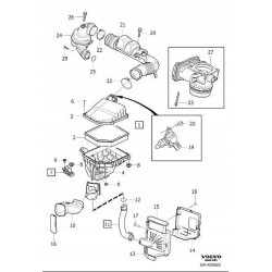 VOLVO S60 V60 V60CC V90 V90CC XC60 Oring uszczelka rezonator 30622562 OE