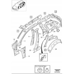 VOLVO XC60 Wspornik wewn błotnik tył cwiartka 31298123 OE
