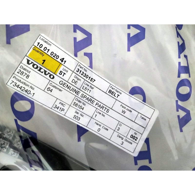 VOLVO S60 S80 V40 V40CC V60 V70 Pasek klinowy osprzętu 1.6t 31330157 OE