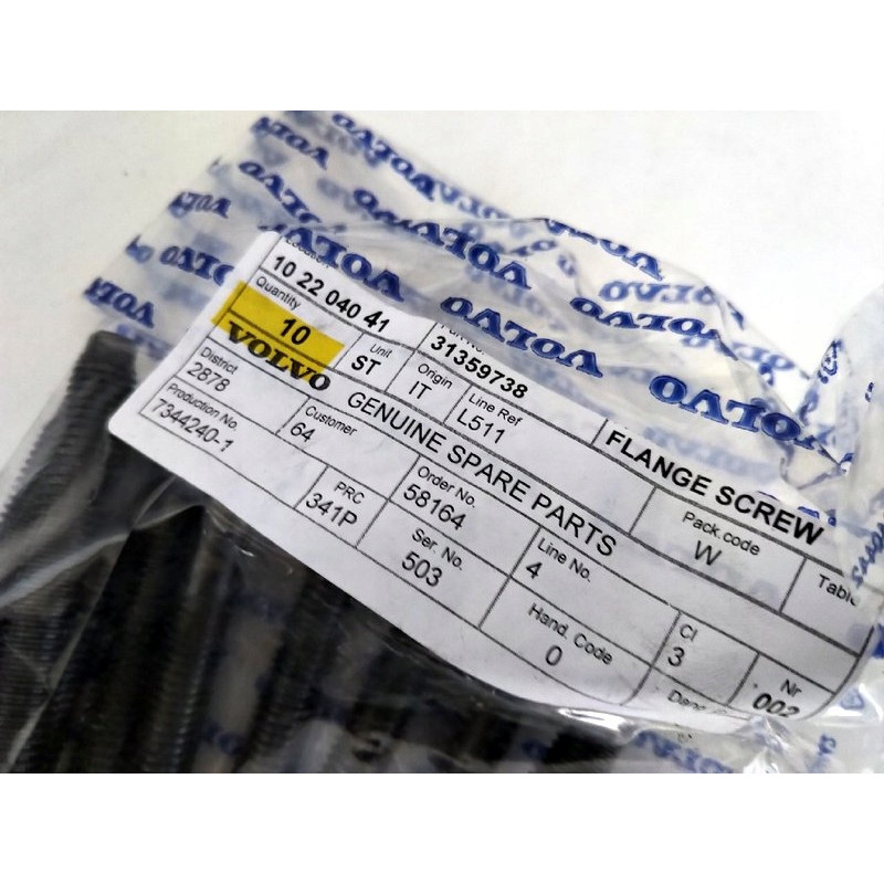 VOLVO C30 S40 S60 S80 V40 V40CC V50 V60 V70 Śruba głowicy 1.6t 31359738 OE