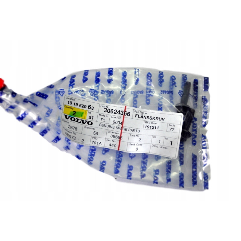 VOLVO V40 S60 V60 S90 V90 XC40 XC60 śruba M6x20x23 30624366