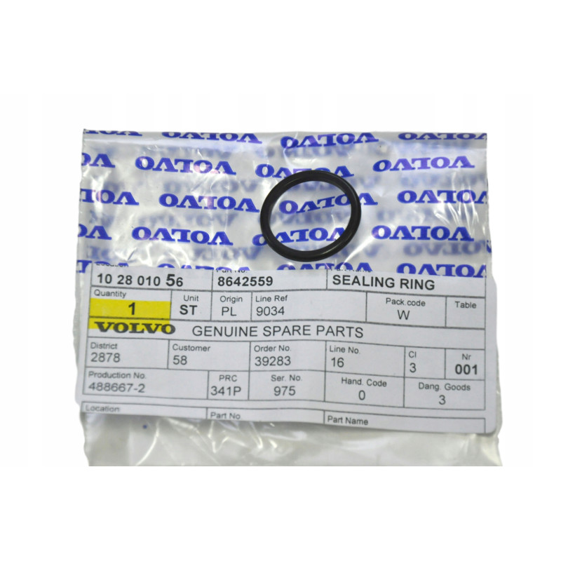 VOLVO 850 960 C30 C70 CONV C70 COUPE S40 Oring miski olejowej 8642559 OE