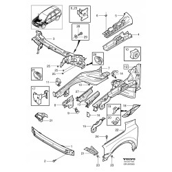 VOLVO XC90 strefa zgniotu podłużnicy lewa prawa OE 8652596