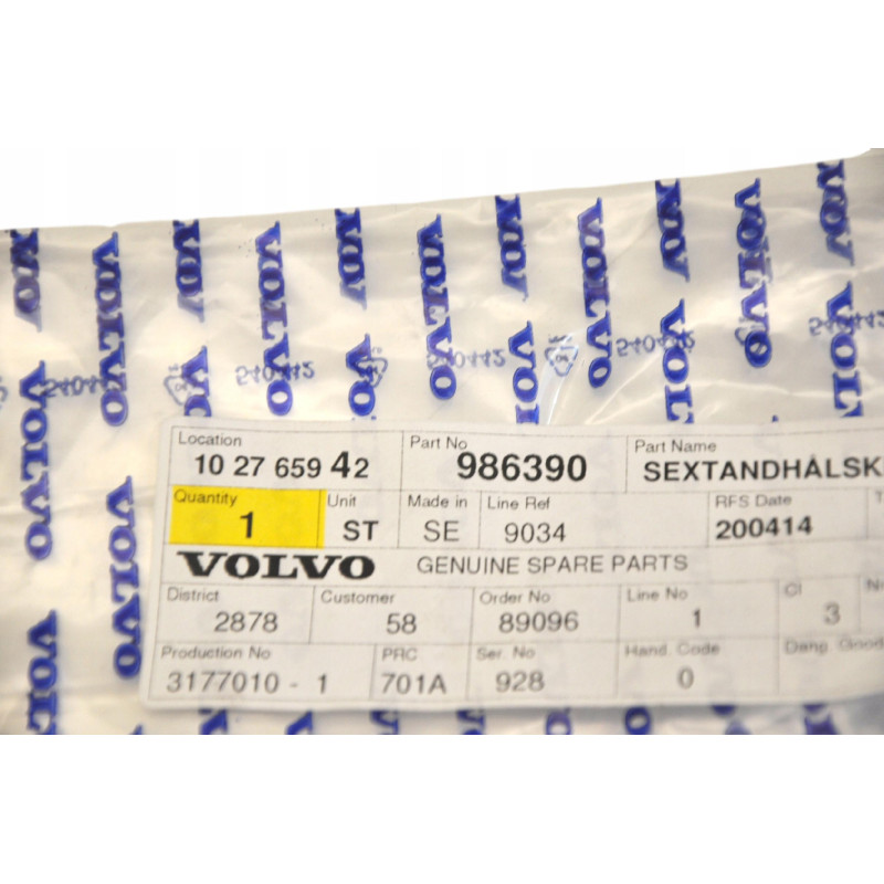 VOLVO XC90 XC70 V90 V70 S90 S80 S70 S60 Śruba rygla zamka drzwi 986390 OE