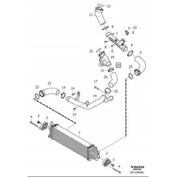 VOLVO V60 XC60 II lewa rura intercoolera 2,0D OE 32222271