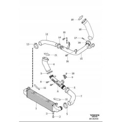 VOLVO V60 XC60 II prawa rura intercoolera 2,0D OE 32222268