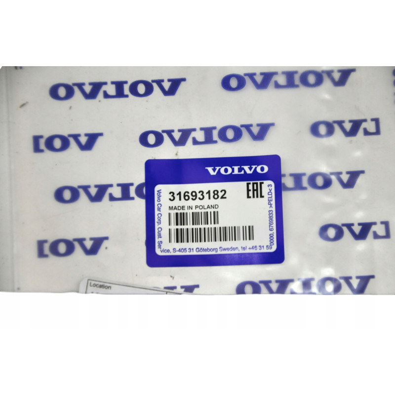 VOLVO XC60 Dolna uszczelka drzwi przednia lewa 31693182 OE