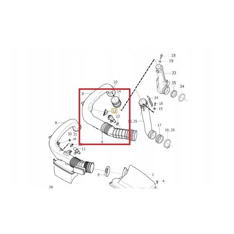 VOLVO S80 XC90 XC60 gumka mocowanie zaworu odmy OE 30670269