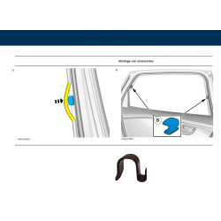 VOLVO S60 uchwyt rolety przeciwslonecznej drzwi