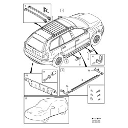 VOLVO XC90 Podwójny dyfuzor dokladka spoiler zderzak tył 30733065 OE