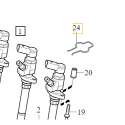 VOLVO S40 V50 zawleczka przewód paliwowy przelewowy 2,0D