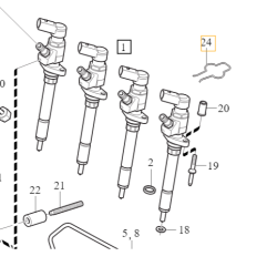 VOLVO V70 V50 S80 Zawleczka przewód paliwowy przelewowy 2.0d 30756066 OE