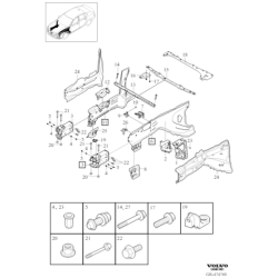 VOLVO S90 V90 II mocowanie uchwyt prawej lampy