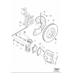 VOLVO XC60 Przednie prawe jarzmo zacisk hamulcowy 36010157 OE