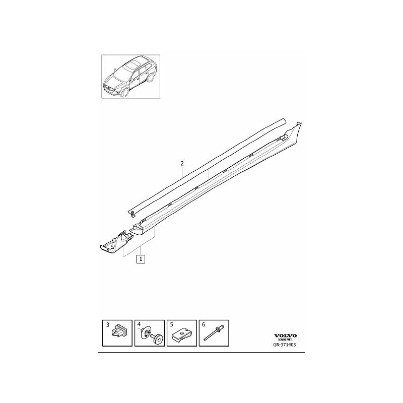 VOLVO XC60 prawa nakładka...