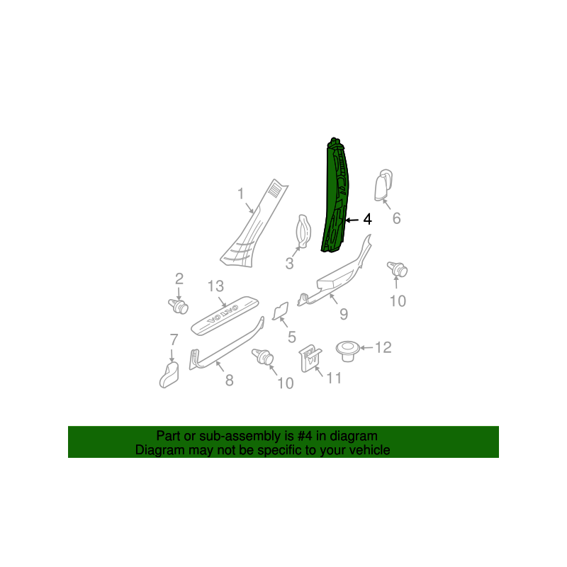 VOLVO XC90 środkowa osłona...