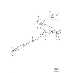 VOLVO V40 Cross Country wydech tłumik końcowy 31405864