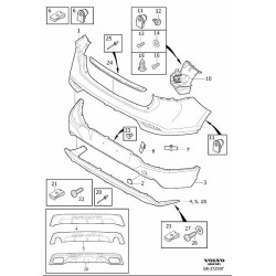 VOLVO V40 Cross Country dokladka tylnego zderzaka 31383640