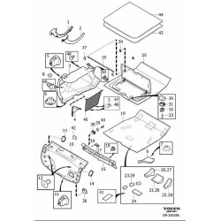 VOLVO S60 nakładka osłona tylnego pasa bagażnika 31307102