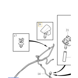 VOLVO V40 Prawy spryskiwacz dysza maski 31391729 OE