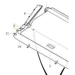 VOLVO XC60 II prawy zaczep uchwyt rolety bagażnika czarny 32239163