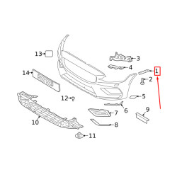 VOLVO S60 III V60 II ślizg zderzaka przedni lewy 31455634