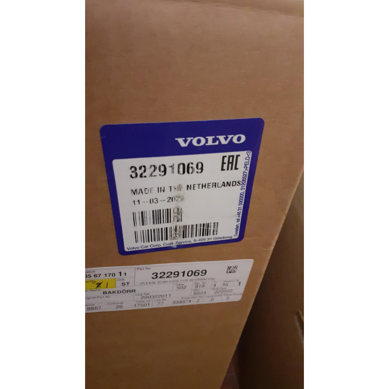 VOLVO S60 Drzwi tylne prawe 32291069 OE