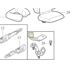 VOLVO S60 V60 XC60 uchwyt fotelik przód 31390381