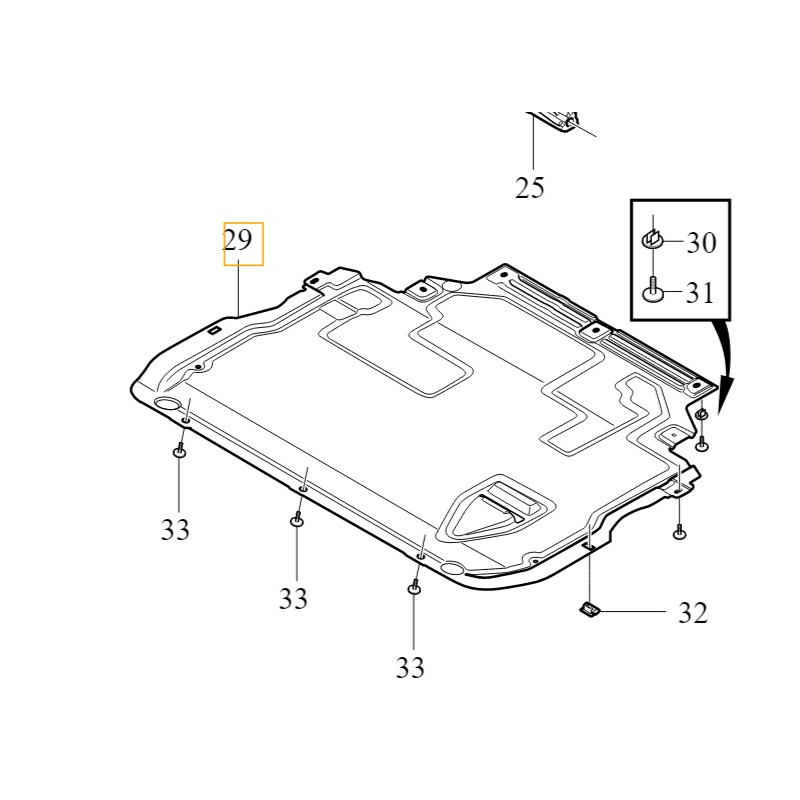 VOLVO V40 osłona plyta pod...